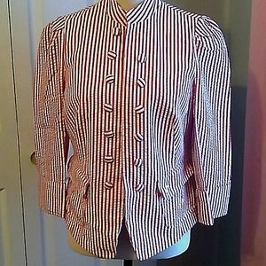 (3/$15) Red & White Blazer